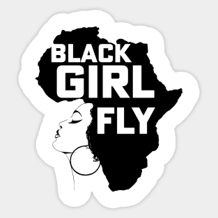Black Girl Fly, Black Girl Magic, African American, Black woman Sticker